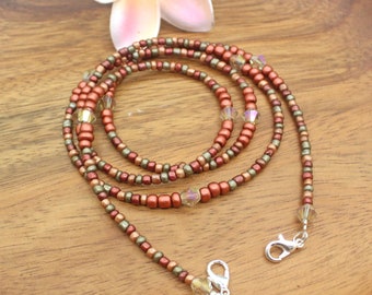 Mask Lanyard Chain / Face Mask Chain / Badge Lanyard / Sunglass Chain / Eye Wear Retainer / Beaded Sunglass Strap / Reading Glasses