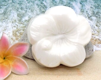 HIBISCUS Goats Milk Soap / Starfish Soap / Tropical Soap / Goats Milk Soap / Beach Decor / Guest Soap / Flower Soap
