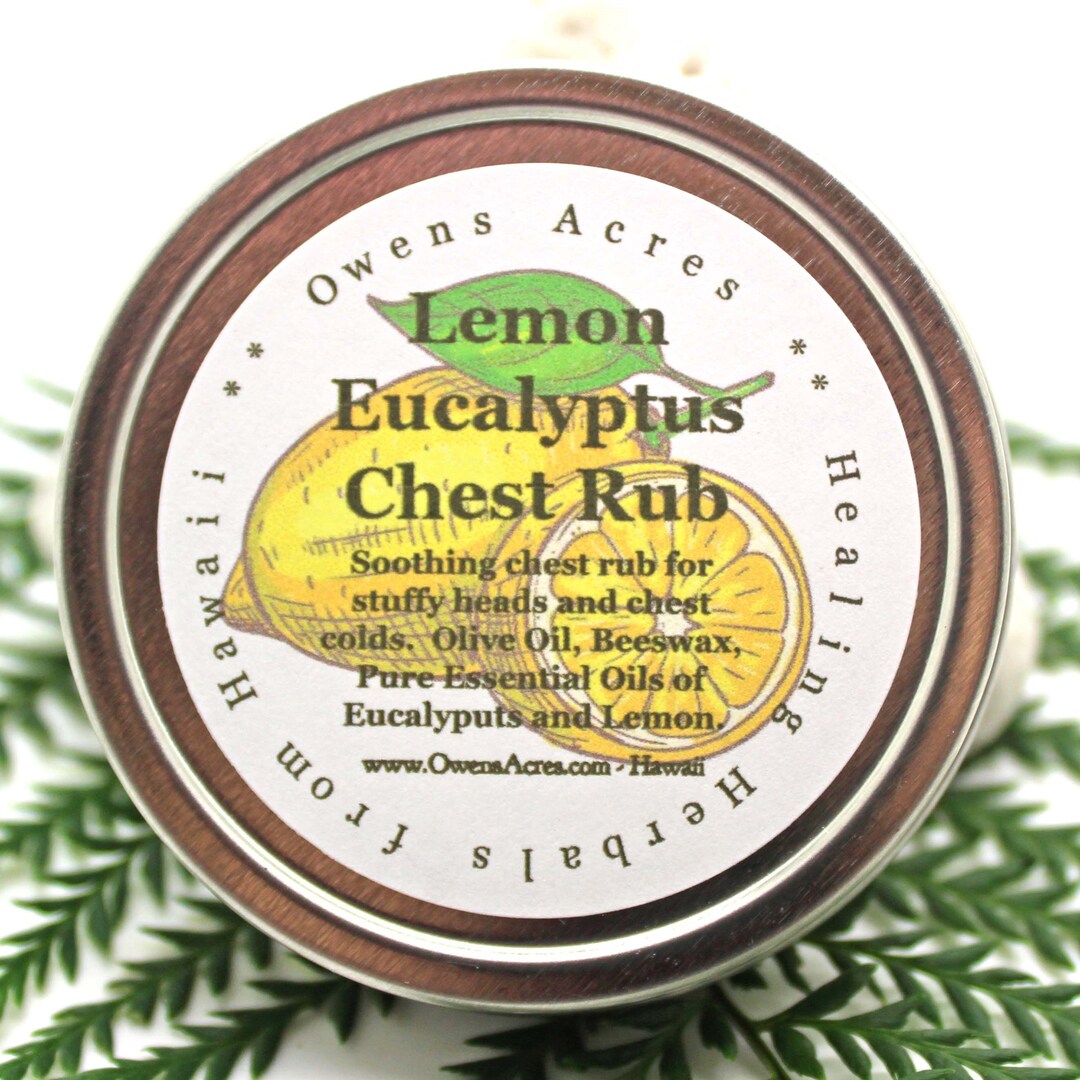 CHEST RUB / Soothing Lemon Eucalyptus Chest Rub for Chest Congestion and Stuffy Heads Etsy