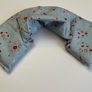 Rice Heating Pad, Heating Pack, Heated Neck Wrap,Hot Pack,Microwave Heating Pad, Eye Pilliw,Scented or Unscented-Light Aqua Floral