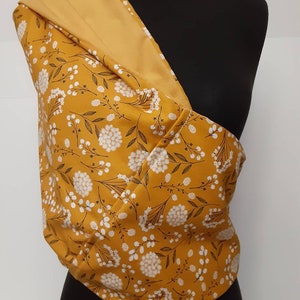 Baby Sling  Baby Carrier - Mustard Floral Baby Sling,Yellow Baby Sling,Choose Your Lining Color