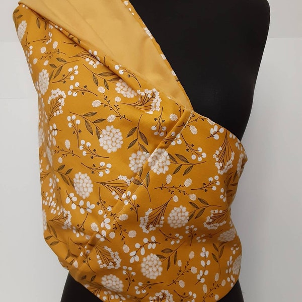 Babytragetuch Baby Tragetuch - Senf Floral Baby Sling, Gelb Baby Sling, Wählen Sie Ihre Futter Farbe