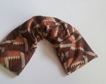 Heat Pack , Rice Heating Pad, Microwave Heating Pad, Spa Neck warmer, Scented or Unscented -  Football Fabric