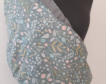 Baby Sling  Baby Carrier - Sage Floral Baby Sling, Choose Your Lining Color