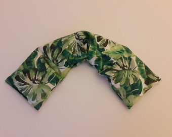 Heat pad ,Microwave Heat Pack / Flax Seed/  hot cokd pack, Scented or Unscented - tropical leaf