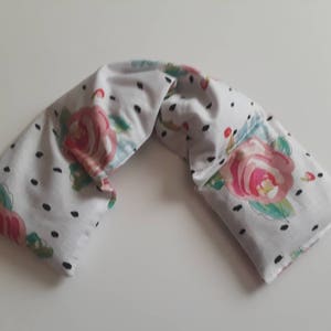 Heating Pad, Heat therapy, rice pack, /Hot Pack,  Neck Shoulder Warmer, Gift for Mom, Flax Seed, Scented or Unscented, Summer Rose Drops
