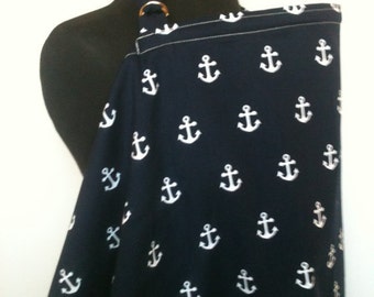 Nursing Cover, Breastfeeding Feeding Cover up, Nursing cover up, Navy Anchors