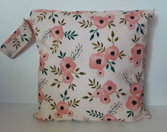 Natte tas, natte tas voor doek luiers, sporttas, vuile luiertas, natte droge tas, sporttas, cosmetische tas, perzik rose natte tas, luier clutch