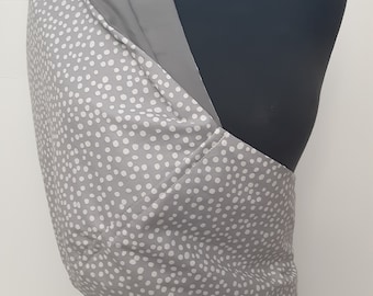 Baby Sling  Baby Carrier - Gray Dot Baby Sling, Choose Your Lining Color