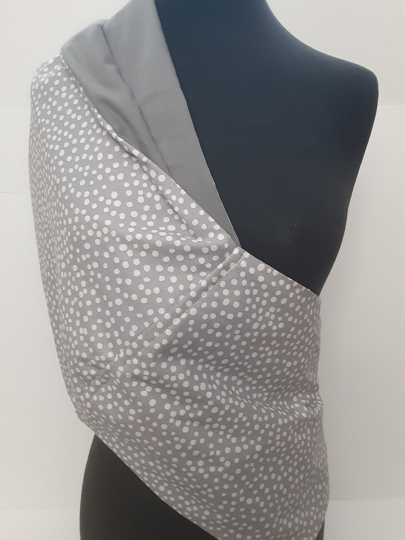 Baby Sling Baby Carrier Gray Dot Baby Sling, Choose Your Lining Color image 1