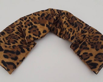 Heating Pad, Heating Pack, Heated Neck Wrap, Microwave Heating Pad,Hot Cold Pack, Scented or Unscented - Leopard