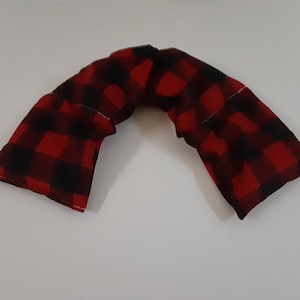 Rice Heating Pad, Heating Pack, Heated Neck Wrap, Microwave Heating Pad, Flax seed, Scented or Unscented - Buffalo Plaid