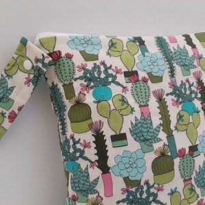 Wet Bag ,Cactus Bag, Cloth Diaper Wet Bag, Wet Dry Bag, Gym Bag, Eco Bag, water resistant bag image 2