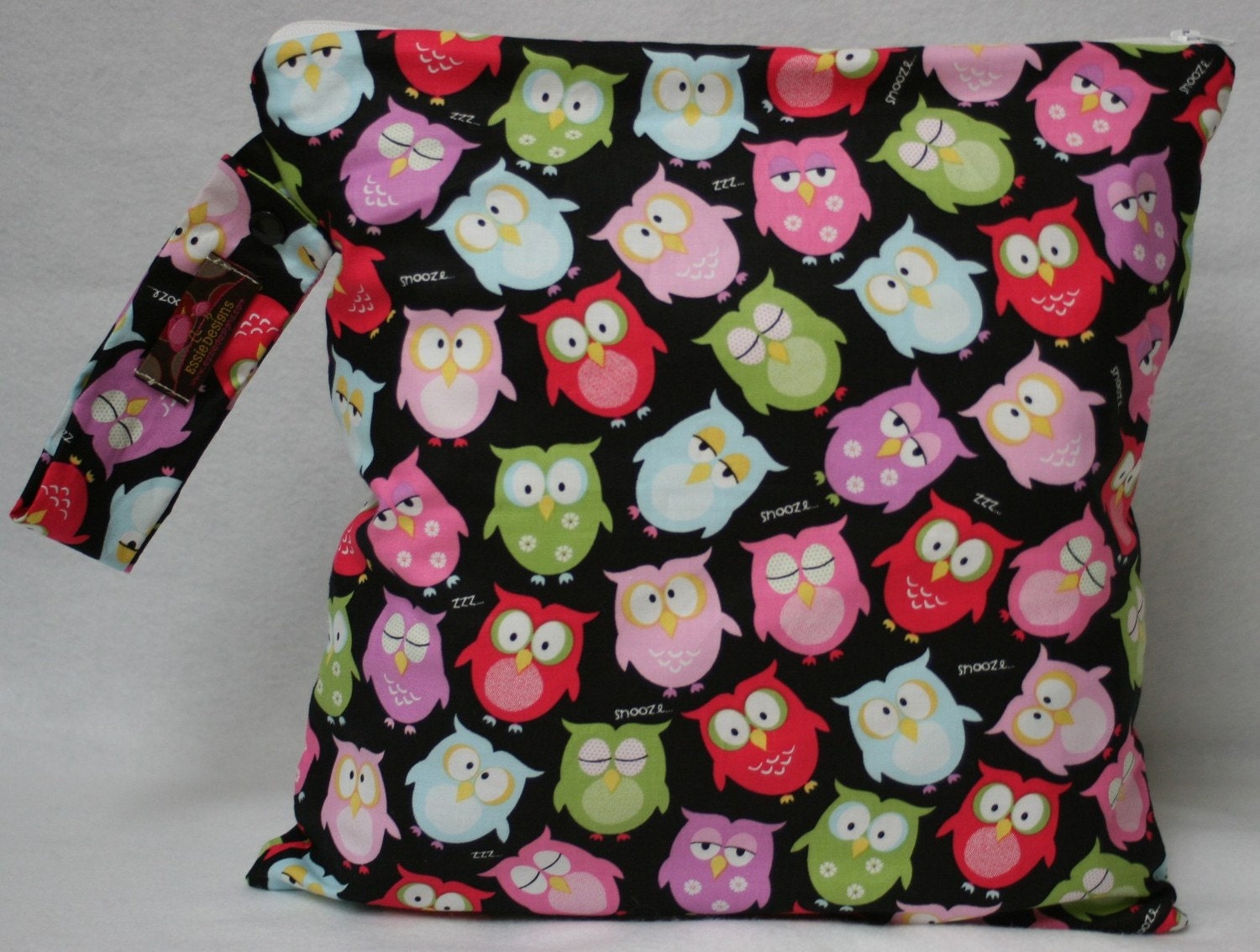 Wet Bag-Large Waterproof Wet Bag- 12.5 x 12.5- Snap Handle and Zipper…