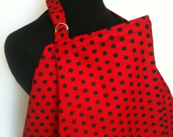 Nursing Cover, Breastfeeding Feeding Cover up, Nursing cover up, Red Black Polka Dot Nursing cover