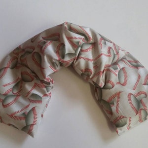 Microwave heating pack, Heat Therapy neck wrap, hot pack, Scented Unscented/ Baseball Fabric