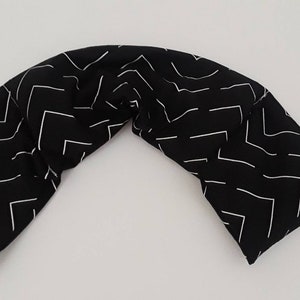 Heating Pad, Heating Pack, Heated Neck Wrap, Microwave Heating Pad,Hot Cold Pack, Scented or Unscented - Black White