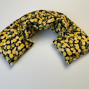Rice Heating Pad, Heating Pack, Heated Neck Wrap,Hot Pack,Microwave Heating Pad, Scented or Unscented -Mustard Floral