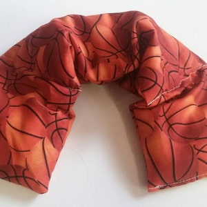 Heat Pack, Microwave Heating Pad, Neck warmer, Scented or Unscented - Basketball Fabric