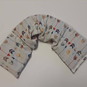 Heating Pad, Rice Flaxseed Heat wrap for neck, Uscented or Scented , Gold Navy Arrow