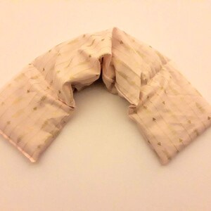 Heat Pack or Cold Therapy Wrap/ Neck Shoulder/ Flax Seed, Rice Heating Pad,Scented or Unscented  - Pink Gold Arrow