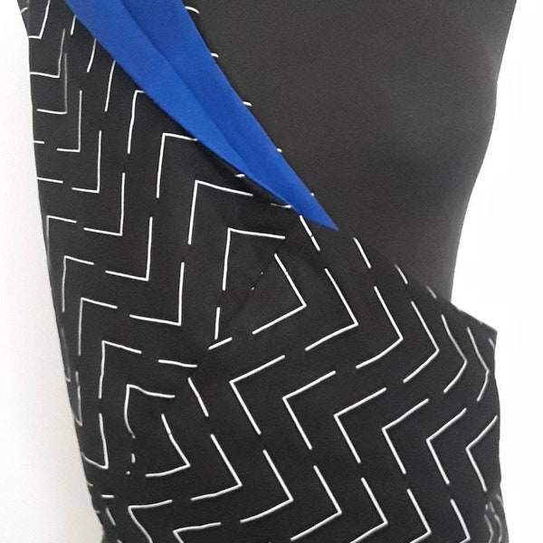 Baby Sling  Baby Carrier - Black White Chevron, Mudcloth Design, Choose Your Lining Color