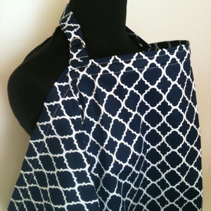 Nursing Cover, Breastfeeding Feeding Cover up, Nursing cover up,  Navy Blue Lattice