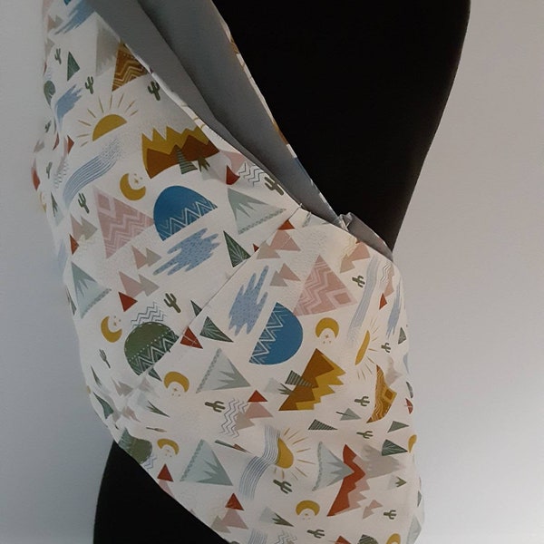 Baby Sling, Baby Carrier - Tee pee Camping , Choose Your Lining Color