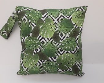 Natte tas, Monstera natte tas voor stoffen luiers, sporttas, vuile luiertas, natte droge tas, sporttas, make-uptas, luierkoppeling,