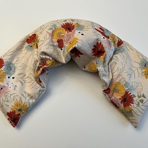Floral Rice Heating Pad: Hot Cold Therapy Neck Wrap