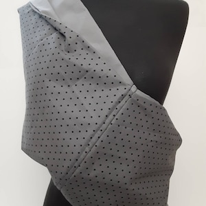 Baby draagdoek draagzak - houtskool grijze en zwarte stip draagdoek, kies uw kleur van de voering