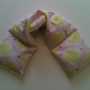 Heat Pack or Cold Therapy Wrap/ Neck Shoulder Heat wrap, Heat Therapy Pack, Flaxseed- Scented or Unscented- Citron Diamonds
