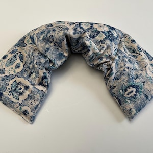 Rice Heating Pad, Heating Pack, Heated Neck Wrap,Hot Pack,Microwave Heating Pad, Scented or Unscented-Morocco Blue