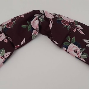 Heating Pad, Heat Pack, Heated Neck Wrap, Microwave Heating Pad,Hot Pack, Scented or Unscented - Burgundy Rose