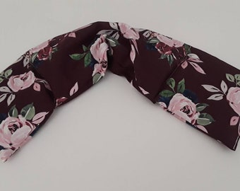 Burgundy Rose Heat Pack: Scented Microwave Neck Wrap