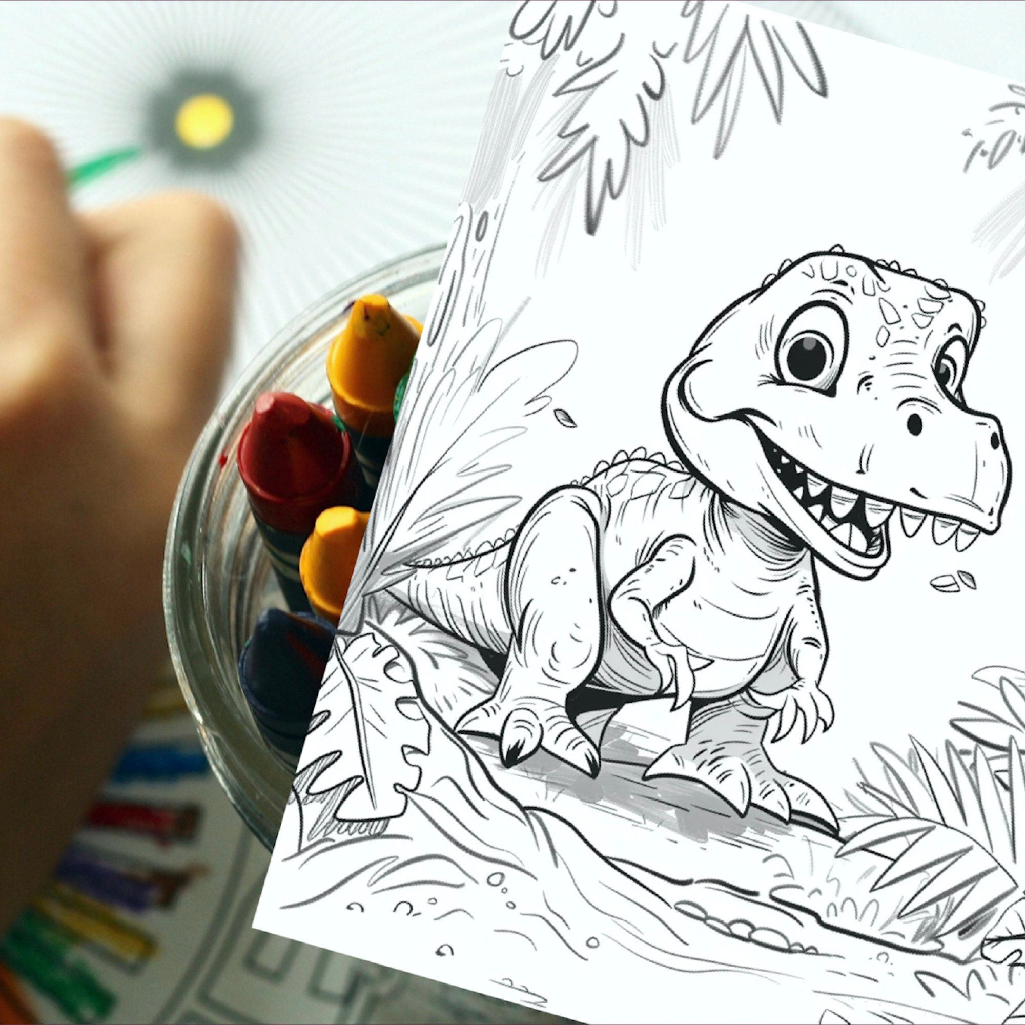 Cute Baby Dinosaur Coloring Book Baby Dino Coloring Pages Vol 4 ...