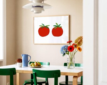 Fine Art Print of Tomatoes Hand Drawn Illustration