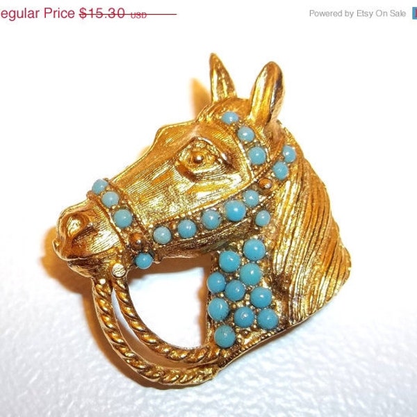 JJ Horse brooch vintage pin