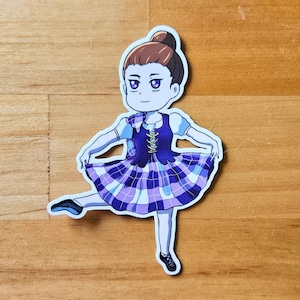 Adesivo sportivo di danza delle highland da donna e ragazza