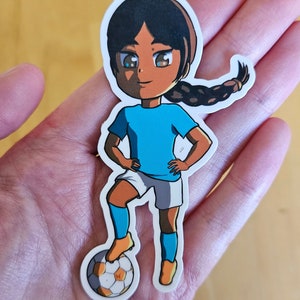 Adesivo sportivo in vinile da calcio per ragazze da donna