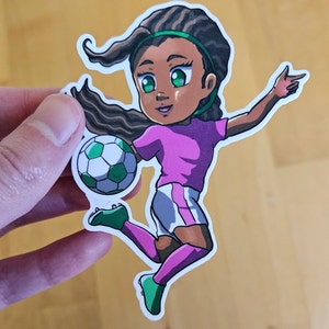 Adesivo esportivo de vinil para futebol feminino e feminino