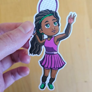 Tennis-Vinyl-Sportaufkleber für Damen und Mädchen