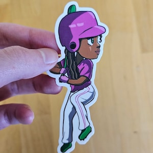 Adesivo sportivo in vinile da softball da baseball per ragazze da donna