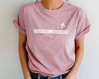 Reizen Besties T-shirt voor groepsreizen meisjes reis vakantie, meisje reizen vrouwen reizen shirt, tshirt cadeau voor reizen Buddy beste vriend Bestie
