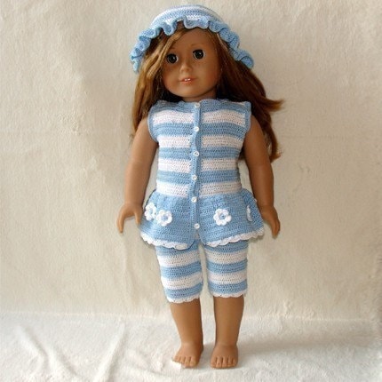 30 American Girl Crochet Patterns for Dresses, Accessories, and Giftable Doll Looks 20 Tights, Top, and Hat Set