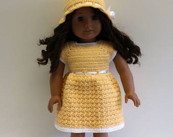 Instant Download - 18" Doll Pattern 2 - Pretty Dress and Hat