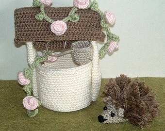 Instant Download - PDF Crocheet Pattern - Hedgehog and Wishing Well