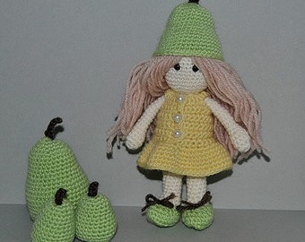 Instant Download - PDF Crochet Pattern - Little Pear Doll