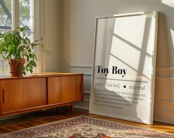 Toyboy - Gay Slang Dictionary Definition Digital Poster | LGBTQ+ Wall Art | Printable Decor