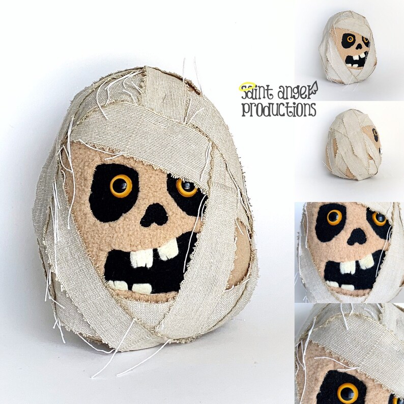 Handmade Mummy Halloween Decor Plushie Plush Mummified Creepy Etsy
